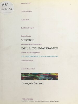 cover image of Vertige de la connaissance
